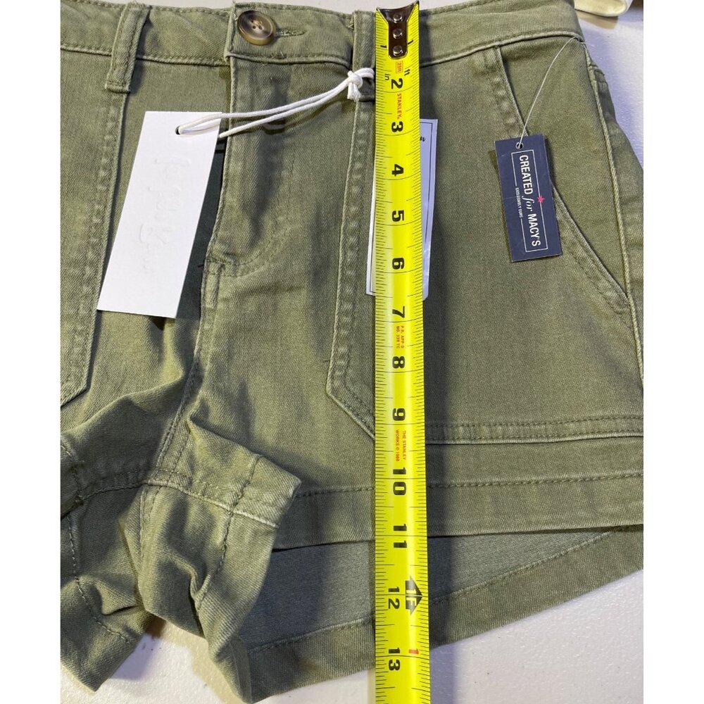 Indigo Rein Womens Size 7 High-Waist Denim Shorts Cedar Green - Picture 5 of 12
